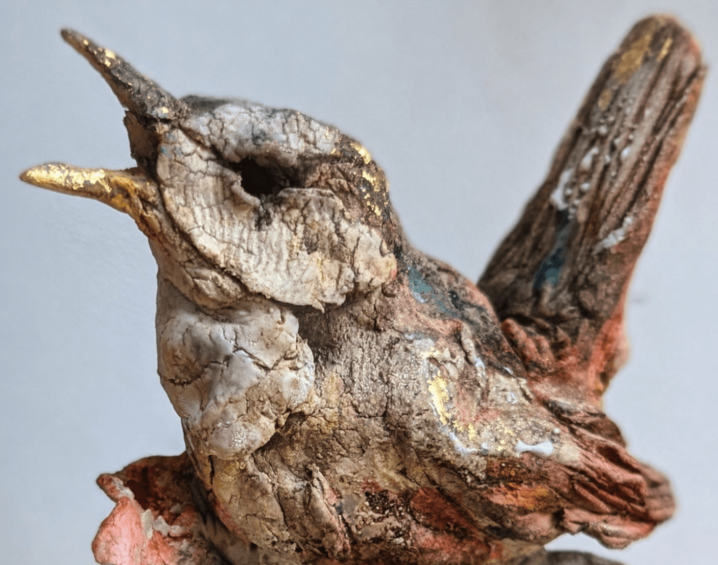 The first of 100 wren sculptures, presented to HRH The Princess Royal