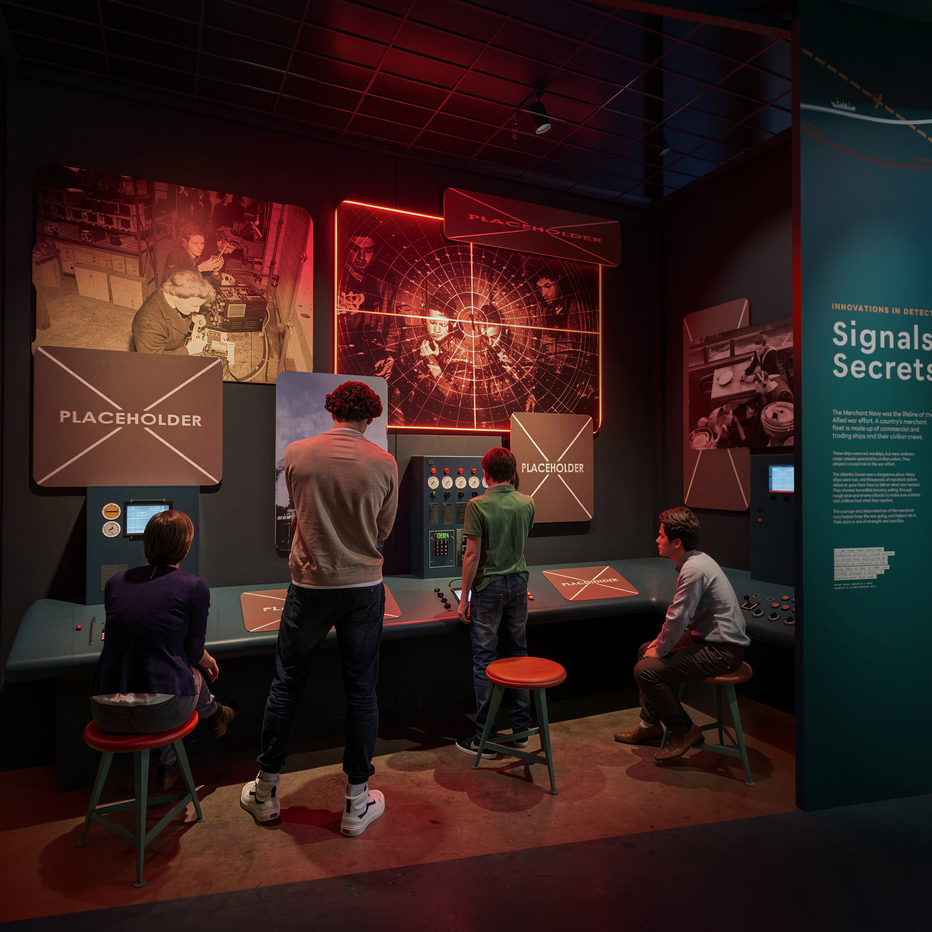 Signals & Secrets zone - interactive radar and signals intelligence stations
